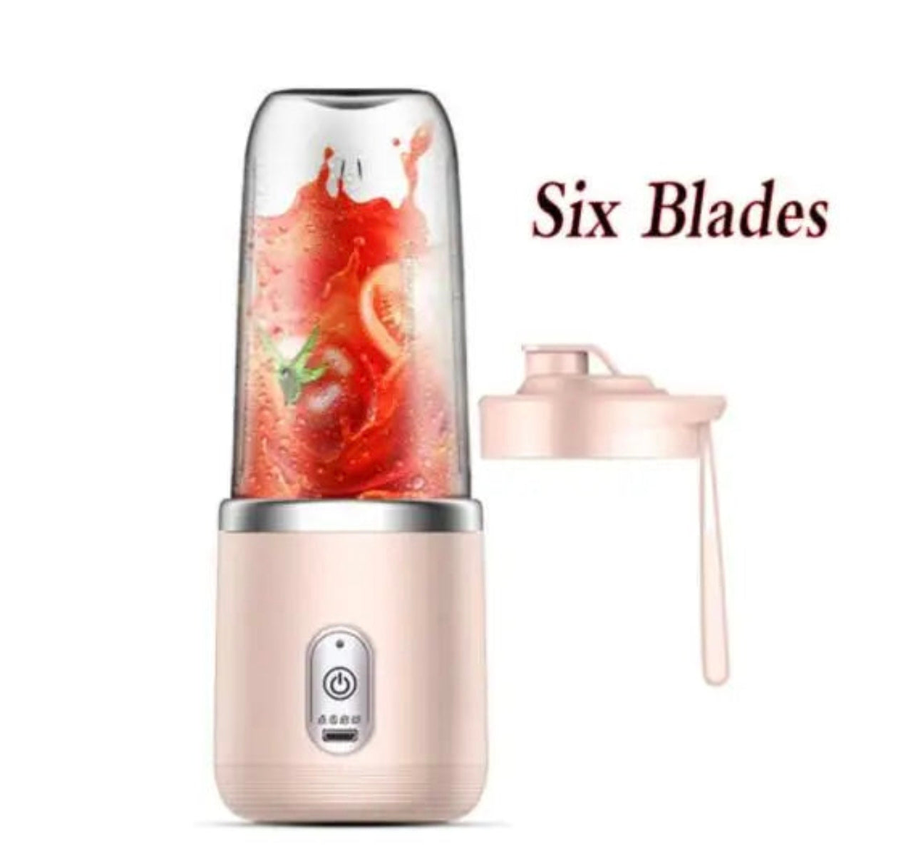 Blender Portable Rechargeable USB-C – 6 Lames Inox | Smoothies et Jus Frais | Umévia