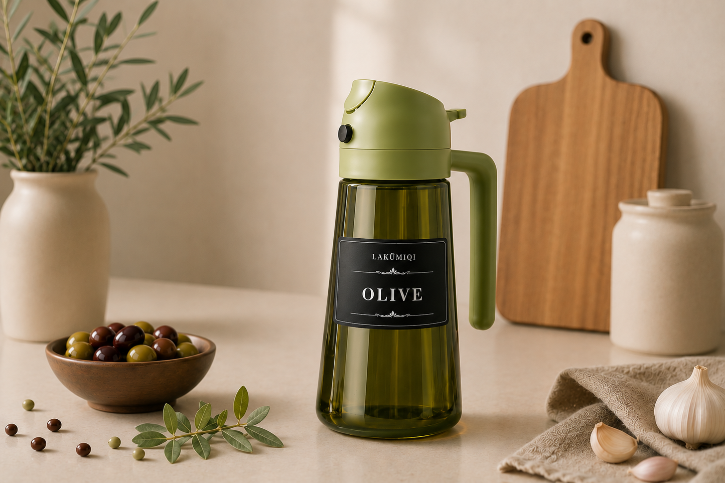 Distributeur d'Huile 2-en-1 Spray & Verseur