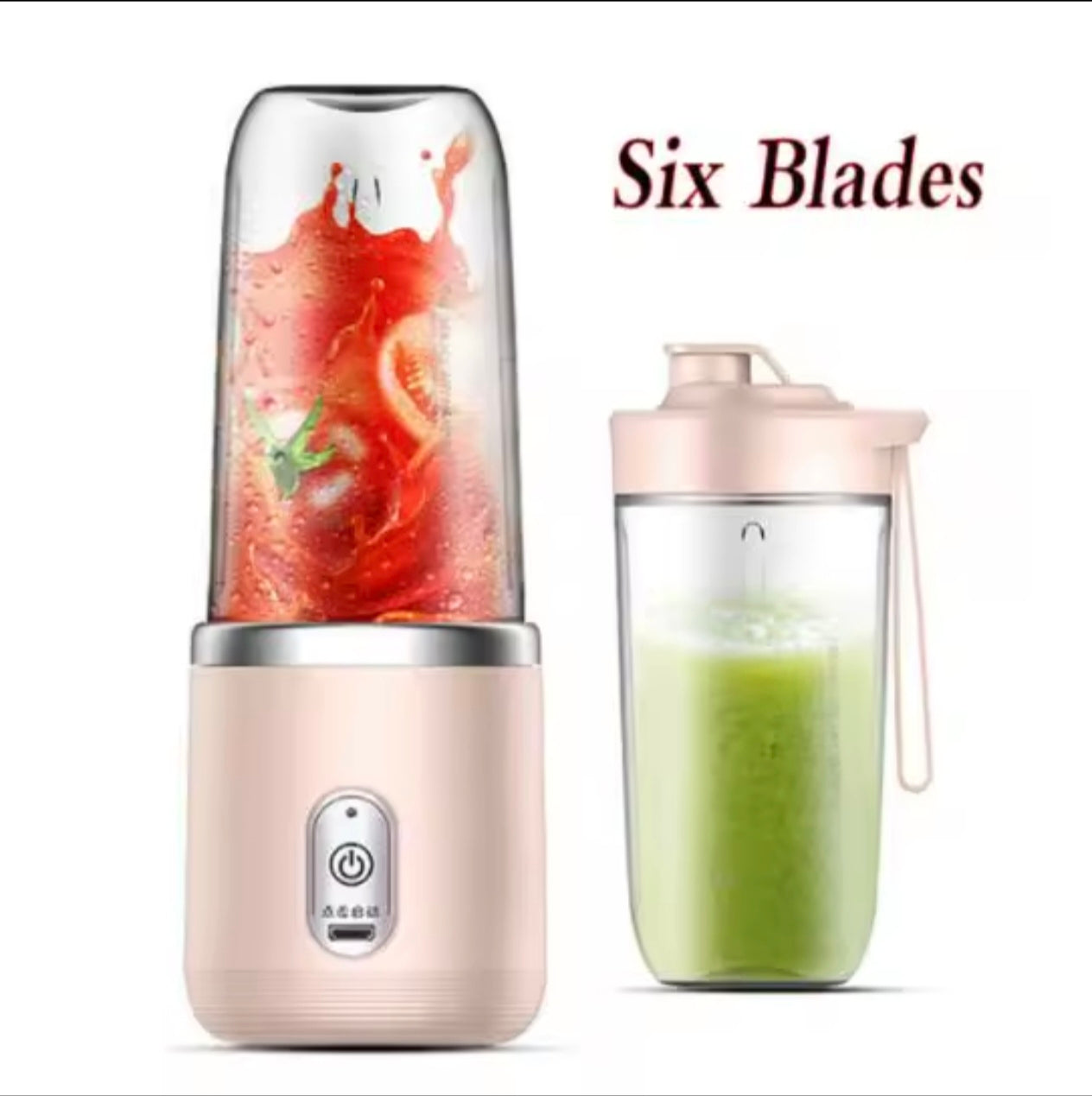Blender Portable Rechargeable USB-C – 6 Lames Inox | Smoothies et Jus Frais | Umévia